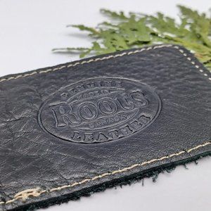 Roots Black Leather Card Holder